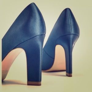 Zara NWT blue satin heels - size 6.5